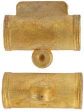 Ramrod pipe, brass, forward with swivel lug, English rifle, for 3/8" ramrod